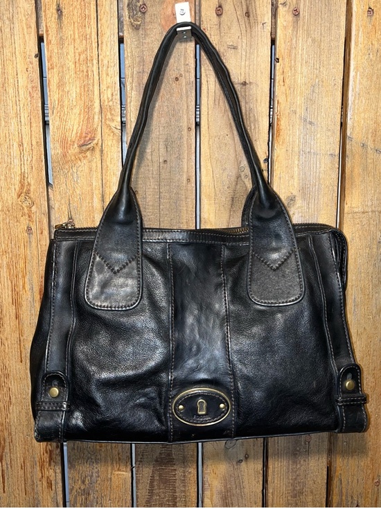 Fossil Handbags - Fossil Reissue Black Leather Shoulder Bag